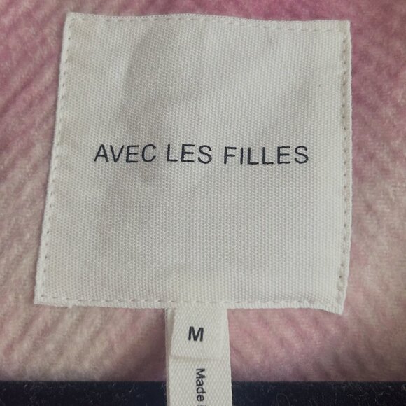 Avec Les Filles Raglan Walking Coat in Dusty Pink Plaid (M) (NWT) - Picture 3 of 7